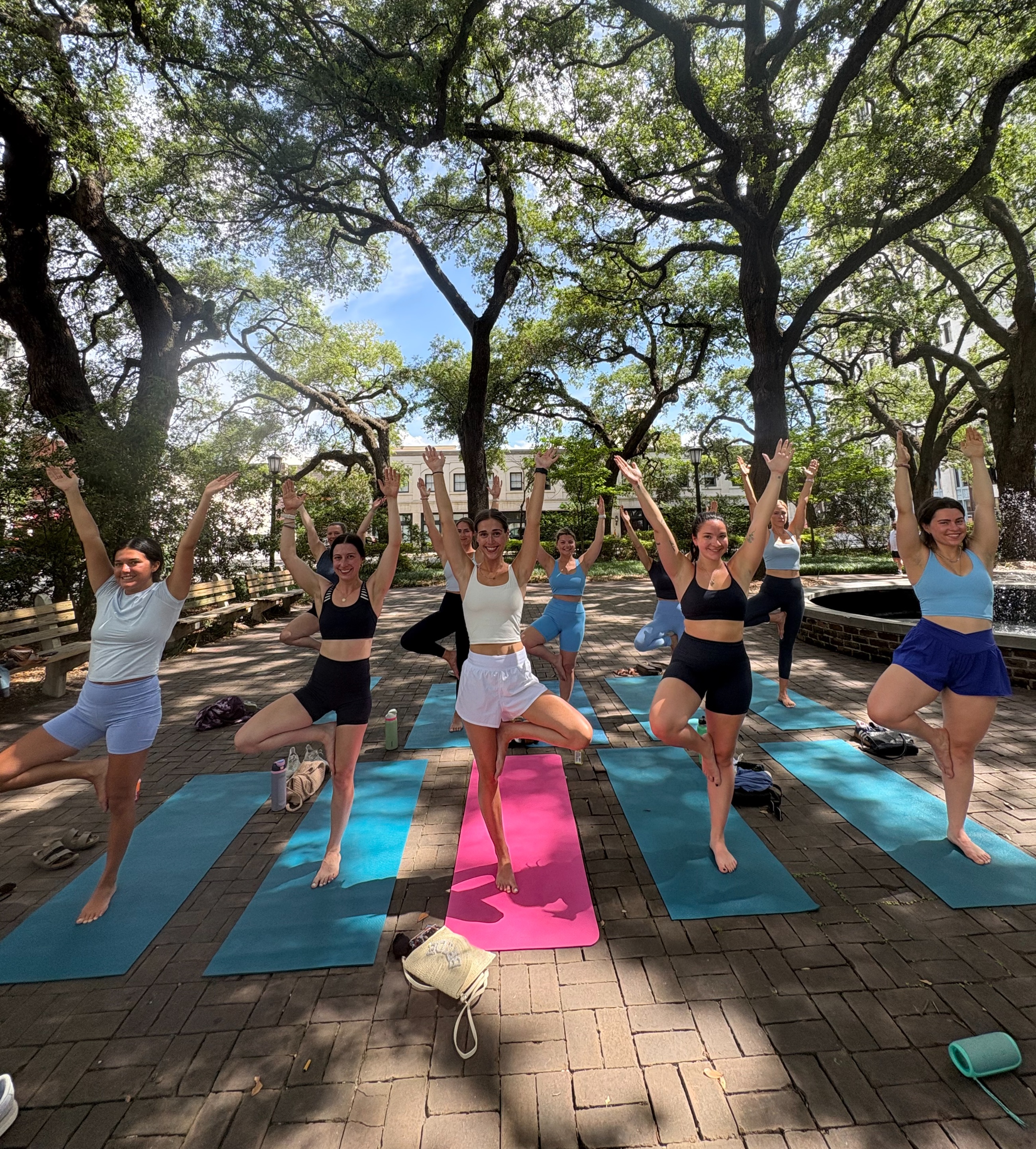 Private yoga class in Savannah
